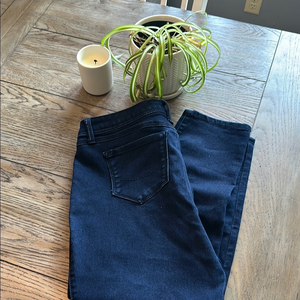 Fade to Blue Dark Wash Skinny Jeans 16P Petite High Rise Stretch Denim